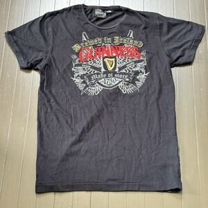 Guinness Shirt Men's XL Slim Fit black short sleeve graphic t-shirt